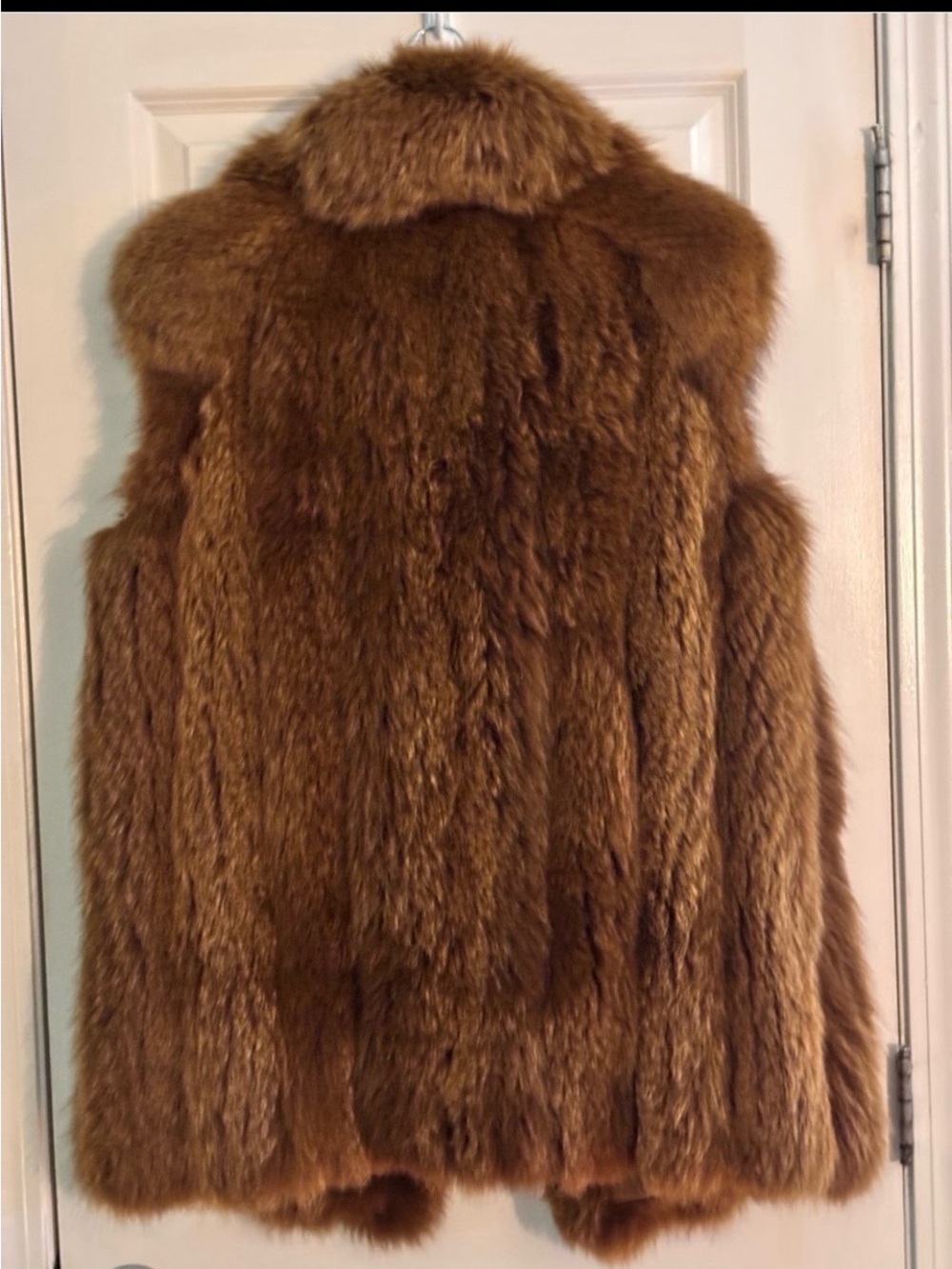 Genuine lux  red  fox Vest with Plush Collar. - Picture 2 of 8